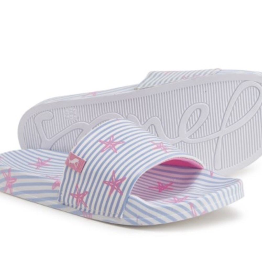 Joules poolside Starfish slide sandals. Size 7 NWT